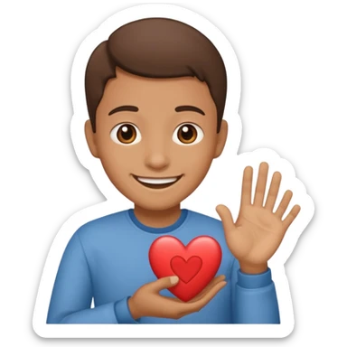 FLOORK DANDO UN CORAZÓN Y DICIENDO DURMETE O TE CONQUISTO sticker