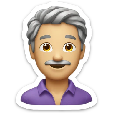 Une pêche et une aubergine sticker