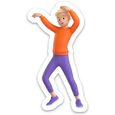 boy doing dab dance move sticker