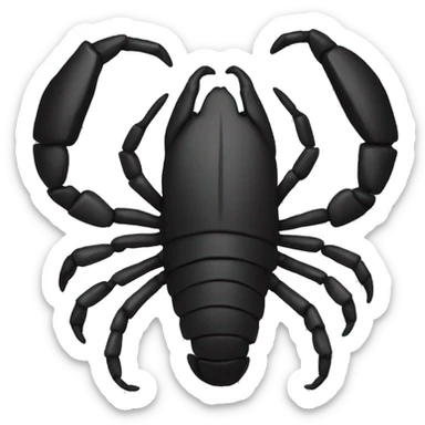 Black Scorpio symbol  sticker