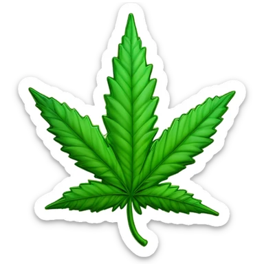 Marijuana leaf sticker