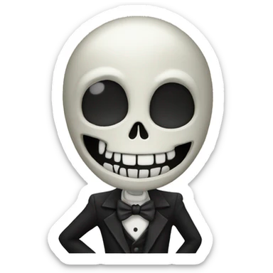 Jack skeleton Mr. cool sticker