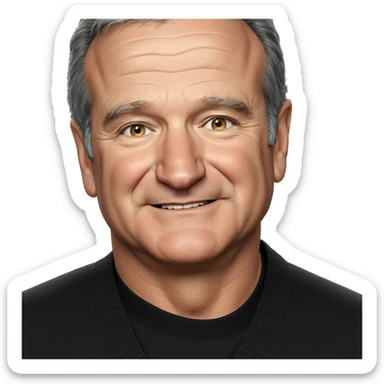 smiling elderly man portrait sticker