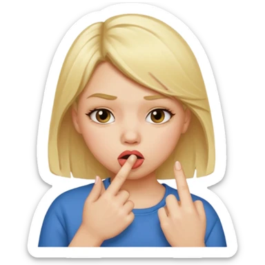 fille doigt dans la bouche chipie sticker