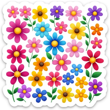 🌸 in different colors sticker