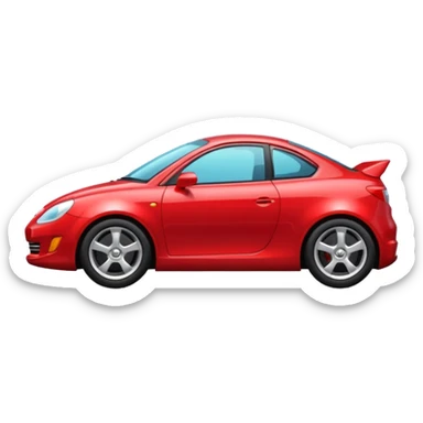 CARRO ROJO DE EN DIAGONAL sticker