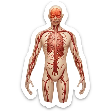 Human body with vains and arteries  sticker