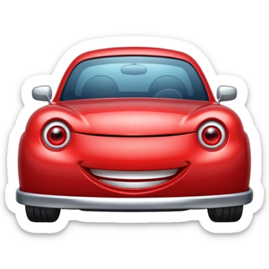 auto con cara sticker