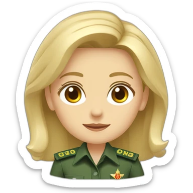 Mujer rubia coleta guardia civil sticker