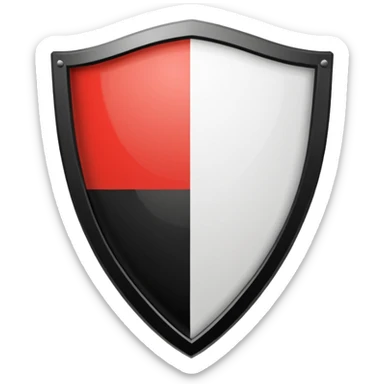 The logo is a shield shape with a black outline. The upper part of the shield contains the words "ATHLETIC CLUB" in black capital letters on a white background. Below this, the shield is divided diagonally.  sticker