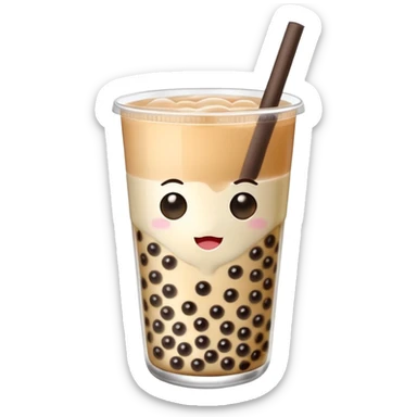 Bubble tea sticker