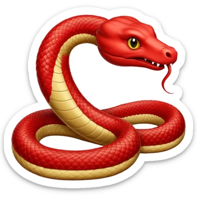 Un serpent du desert de l'anime de solo leveling (le rouge) sticker