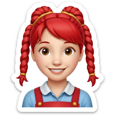 The wendys mascot sticker