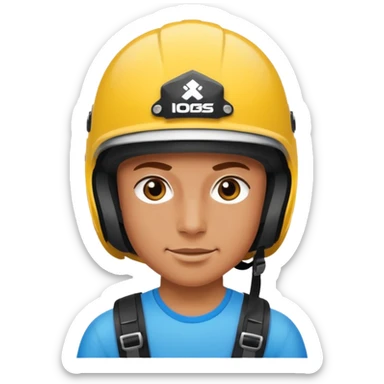 extreme sports lover face sticker