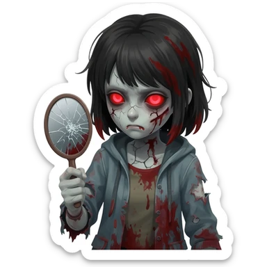 zombie girl sticker