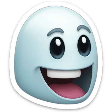 Zany face + ghost sticker