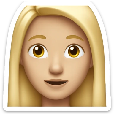 Hi its me blonde Long hair sticker