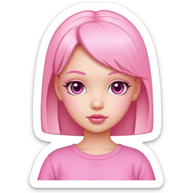 Cute cool pink 2000s bimbo girl sticker