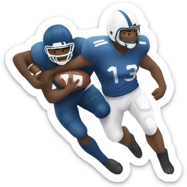 Football player getting tackled sticker
