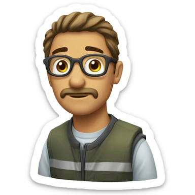 pierna metida en lodo  sticker