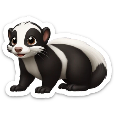 skunk-ferret full-body sticker