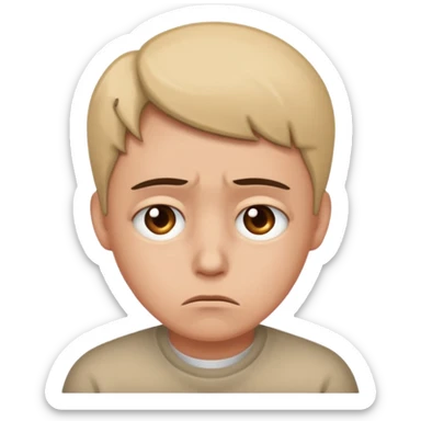 Sadness - feeling of sorrow or unhappiness sticker