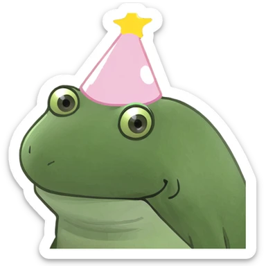 Birthday light pink popper sticker