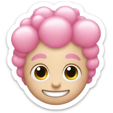 pink bubbles sticker