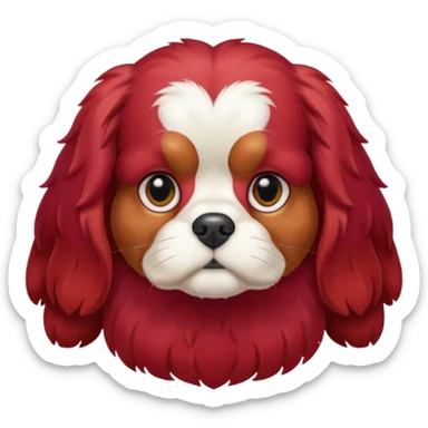 ruby colored king charles cavalier sticker
