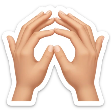 two hands reaching for each other sticker