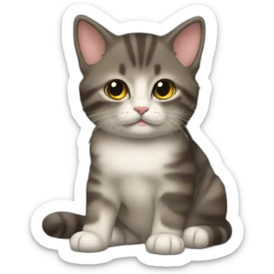 Chaton qui pleure sticker