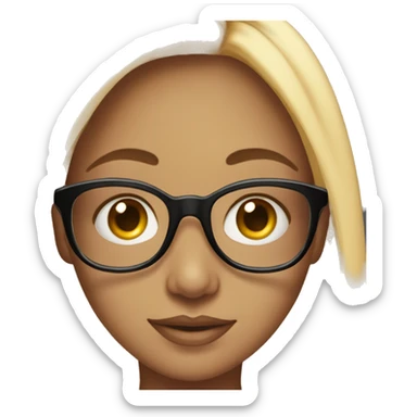 Innocent, reserved, beautiful, spects girl sticker