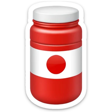 SUPLEMENTOS DEPORTIVOS EN POTE DE COLOR ROJO Y BLANCO sticker