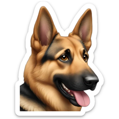 Berger allemand avec écouteurs  sticker