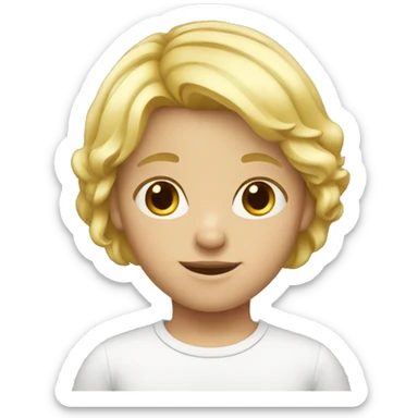 blond child sticker