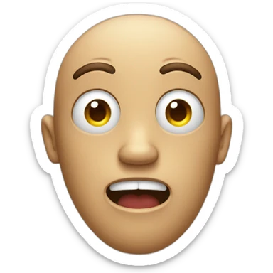 moaning face sticker