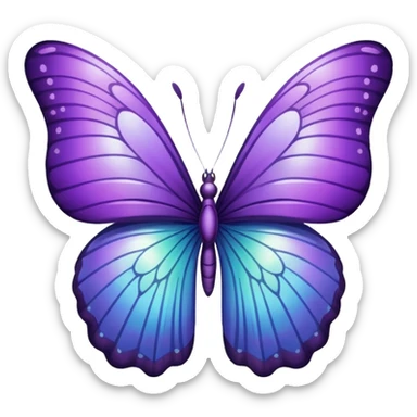 Purple wings big victoria secret  sticker