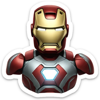 réalistic Fat iron man sticker