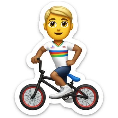 summer olympics bmx boy sticker