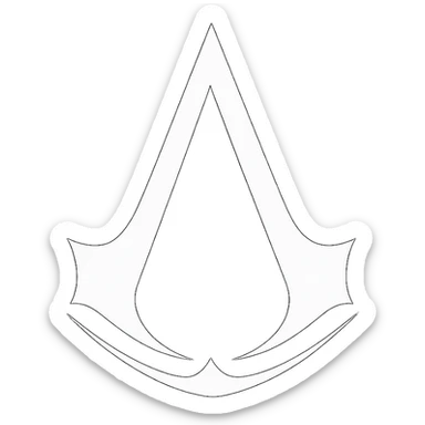 assassin's creed logo, stylized, sharp lines, iconic look sticker