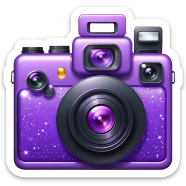 Glitter Camera Purple sticker