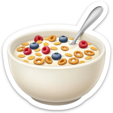 Cereal bowl sticker