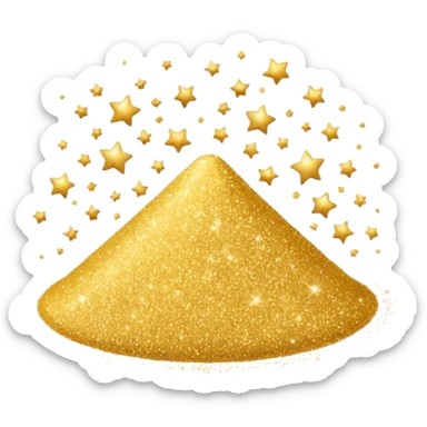 tiny glitter dust floating in the air, very small sparkles scattered everywhere, bright and shiny, like magical fine dust. Rounded, glossy, smooth, soft shadows, white background.




 sticker