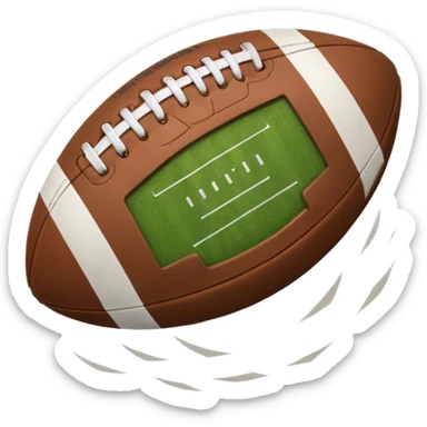 Football missing a field goal sticker