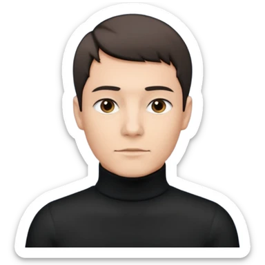 man in turtle neck sticker