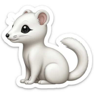 Emoji hermine du drapeau breton. Ne modifie par le design, je veux juste l'hermine en noir. Je te parle du petit symbole sticker