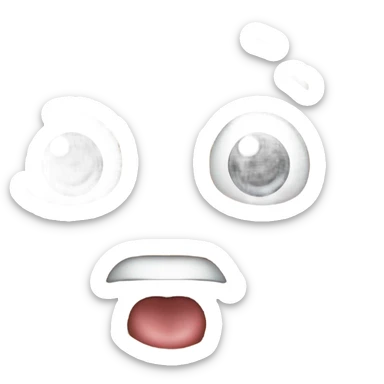 pleading face and victory sign sticker