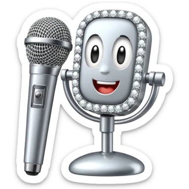 I want these emojis 💎🎤 in one frame with the number 17 I don't want a girl or boy in the pictures. sticker