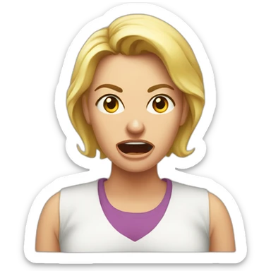 Angry caucasiana mom sticker