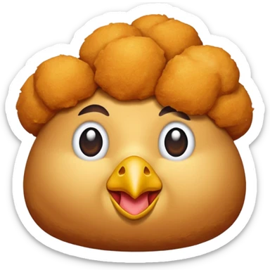 Make an emoji of a chicken nugget sticker